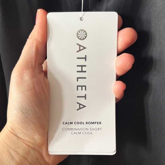 Athleta Black Wide Legs Cool Romper - Picture 7 of 10